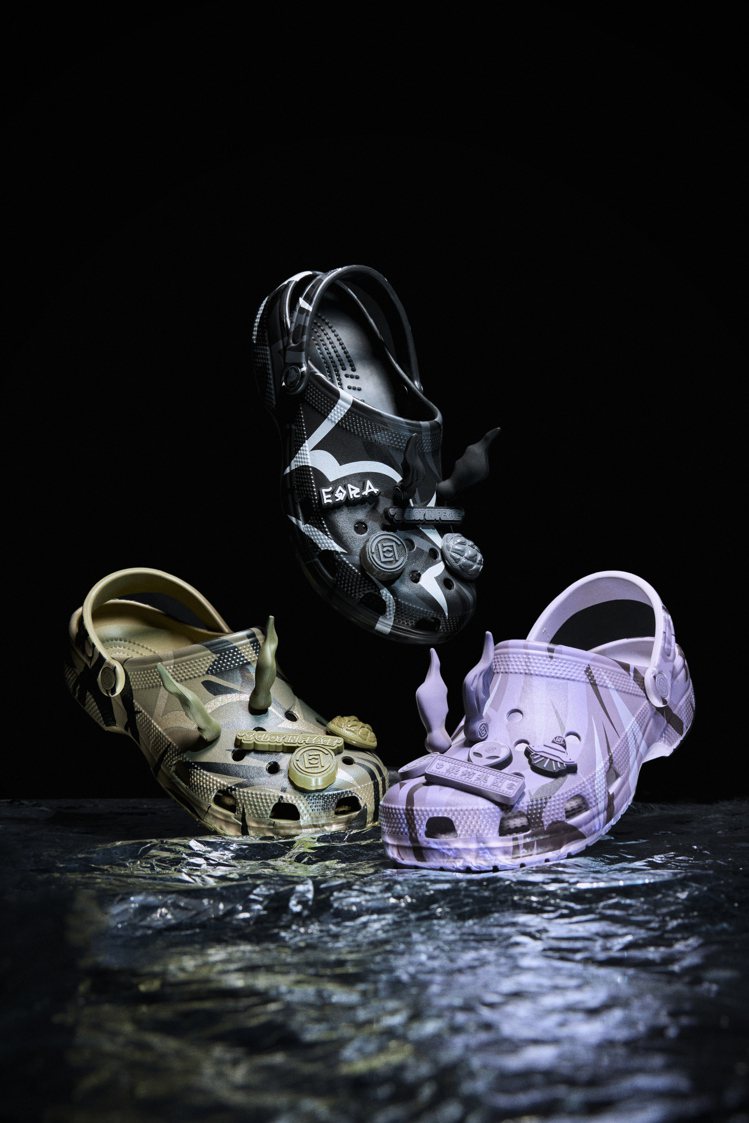 陳冠希經營的潮牌CLOT則重新定義Crocs最經典的Classic Clog休閒鞋，顛覆眾人對它的既有印象。圖／CLOT提供
