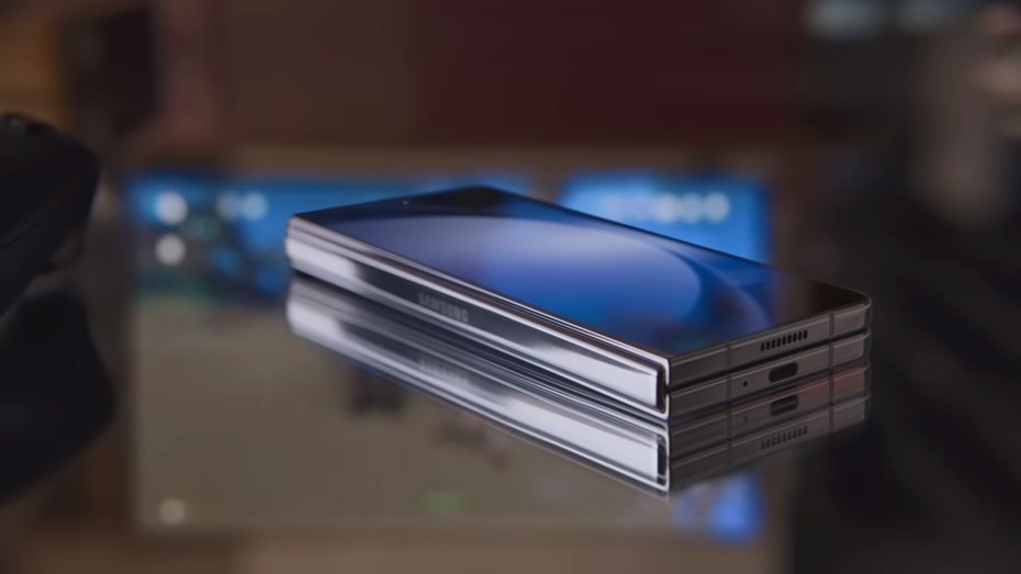 傳三星（Samsung）下一代折疊機Galaxy Z Fold6將採用鈦金屬機身。圖為Galaxy Z Fold5。（翻攝自Samsung YouTube）