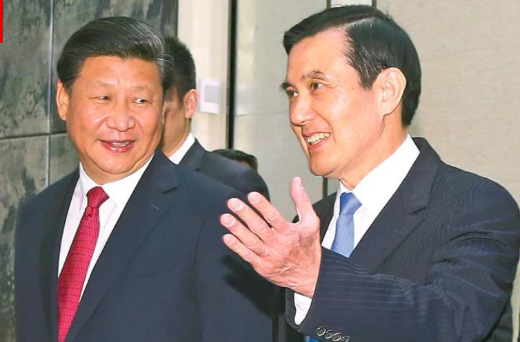 前總統馬英九（右）宣布將在4月重訪中國大陸，且不廻避政治敏感到北京訪問，中國大陸國家主席習近平（左）會不會就近與馬再會，外界關切。圖為2015年馬習會。圖／聯合報系資料照片
