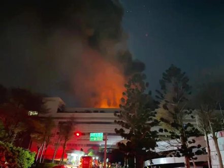 竹科大廠昨晚驚傳火警事故。民眾／提供