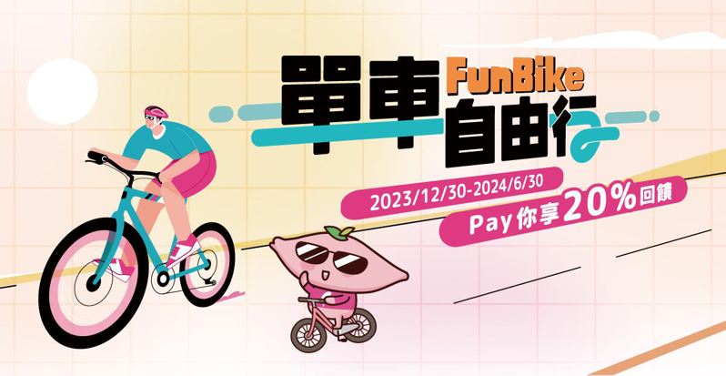 元大銀行「FunBike單車自由行」優惠回饋活動(元大銀行/提供)