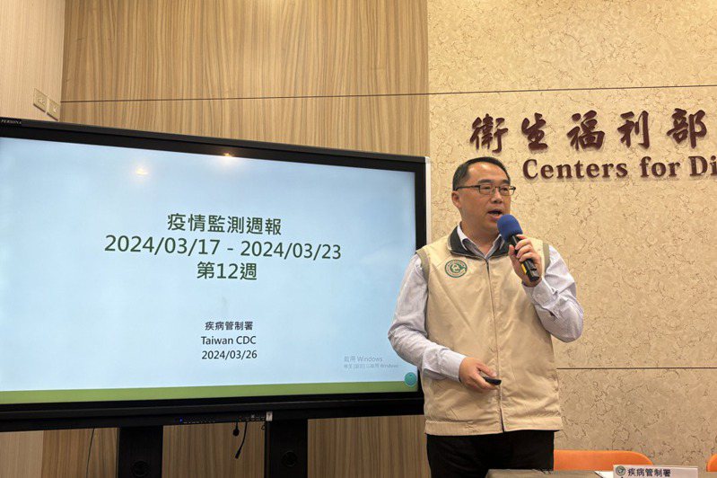 疾病管制署疫情中心主任郭宏偉說明國內麻疹疫情概況。記者李青縈／攝影