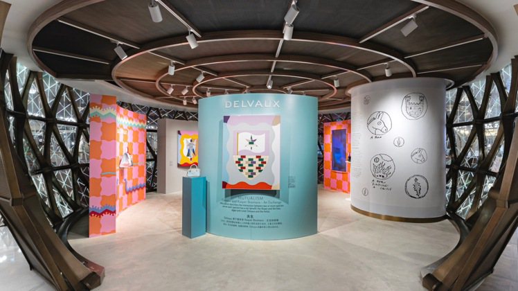 為慶祝香港Art Basel展覽，Delvaux於K11 MUSEA舉辦了「共生」為題的藝術展，將包款和藝術家Kasper Bosmans的藝術作品並陳展示，也是該展覽首次在巴黎以外地區展出。圖／Delavux提供