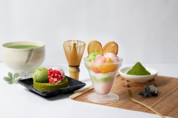 壽司郎與辻利茶舗聯手推出2款抹茶甜點。圖／壽司郎提供