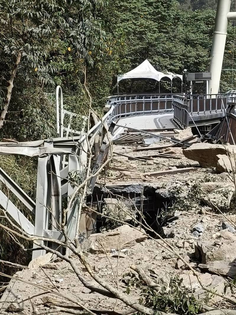 太魯閣國家公園多處損毀。圖／太魯閣國家公園管理處提供