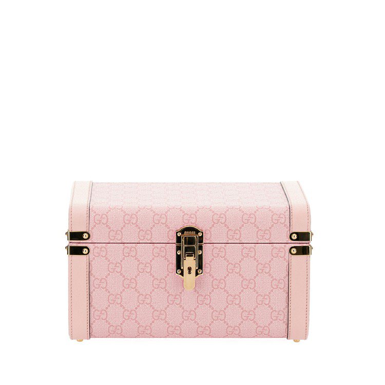 GUCCI大型Rigid Box化妝箱粉色款，11萬1,500。圖／GUCCI提供