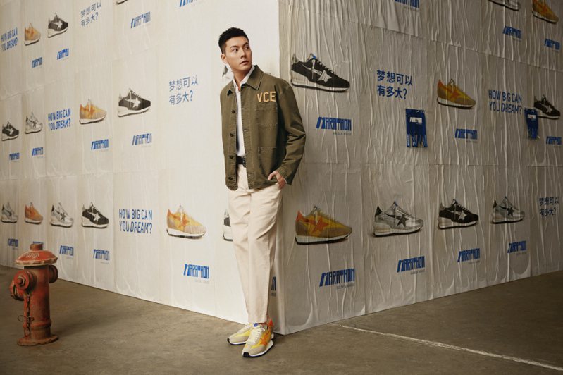 Golden Goose推出新款Marathon系列鞋形象廣告，邀請全球品牌大使陳偉霆來演繹。圖／Golden Goose提供
