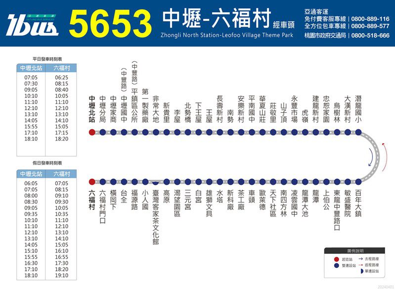亚通客运5616公车线班次民怨，亚客提出5616与5617、5653（见图）、5671线中丰路廊站牌一样皆可搭乘。图／亚通客运提供