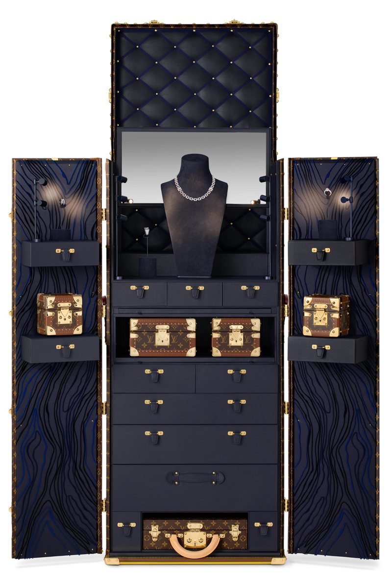 Malle Haute Joaillerie高级珠宝收藏硬箱，845万元。图／Louis Vuitton提供