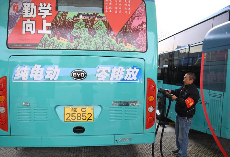 中國大陸公車。示意圖／新華社