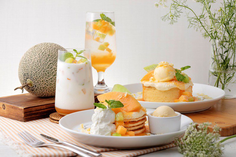 杏桃松饼屋将于5月推出哈密瓜季节菜单。图／杏桃松饼屋提供