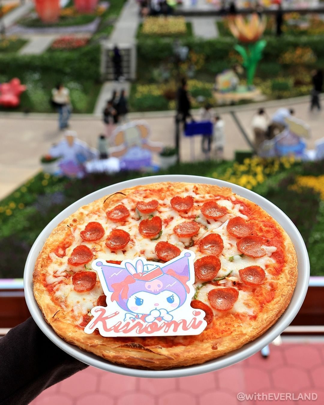 酷洛米義式披薩。圖/@witheverland、everland韓國官網