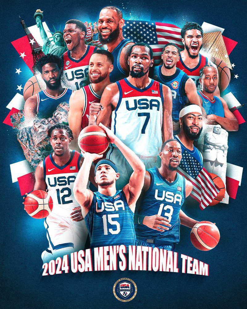 美國今天正式公布2024年國家男子籃球隊名單。 截圖自USA Basketball官方X