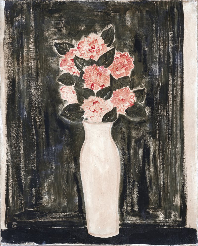 常玉《瓶花》，油彩 画布，80.9 x 65公分，1931年作，1,200万港元起。图／佳士得提供