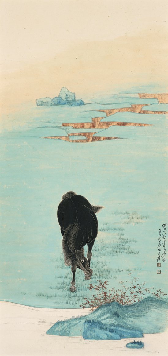 中國古代﹑近現代及當代書畫焦點張大千「黑馬」，估價1,200萬港元起。圖／佳士得提供