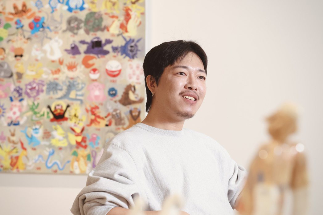 年輕藝術家桑拿大可以十年之功登上國內頂級畫廊。記者王聰賢／攝影