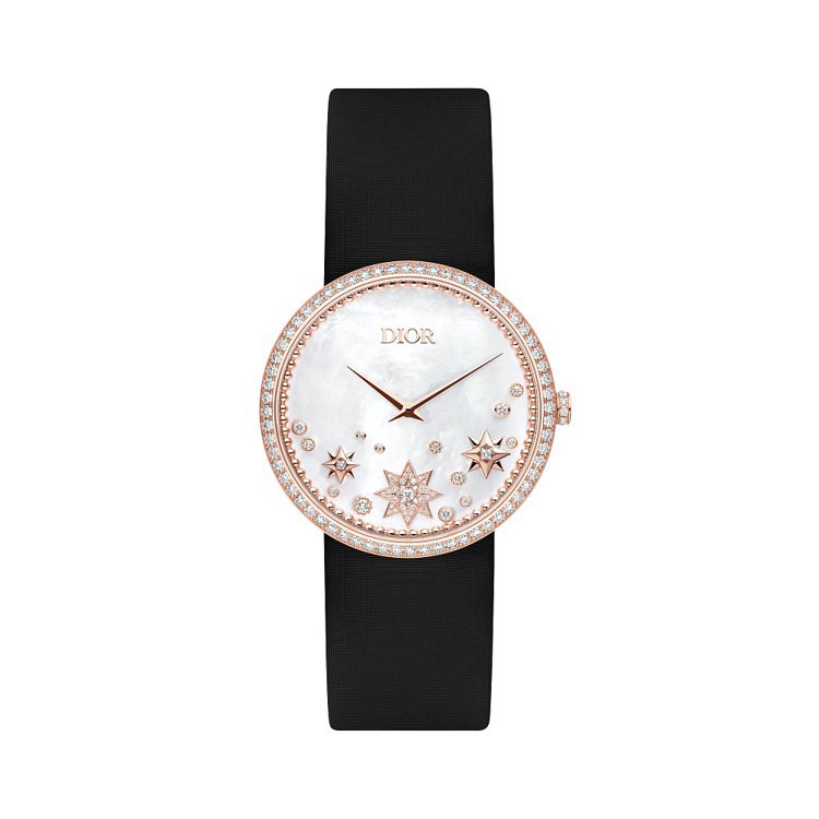 La D de Dior Etoile des Vents 珍珠母貝面盤腕表，170萬元。圖／Dior提供
