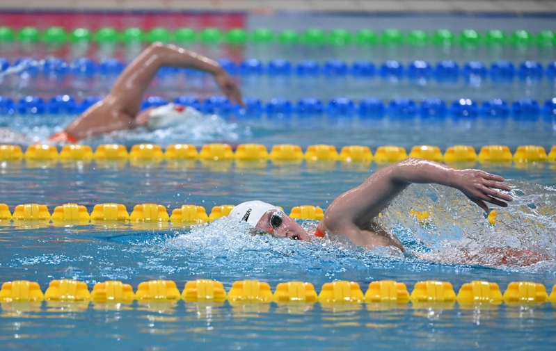 大陸游泳選手再度捲入禁藥風波，圖為2023年在青島舉行的大陸全國春季游泳錦標賽資料照。（中新社）