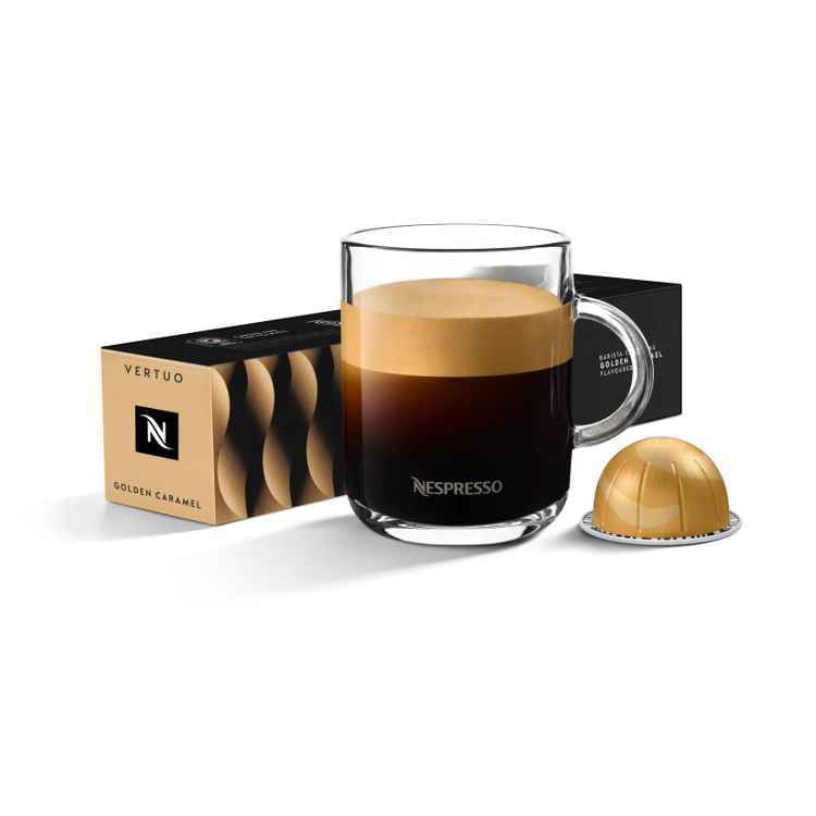 第2名是金黃焦糖風味咖啡，單條10顆裝，建議售價330元。圖／Nespresso提供