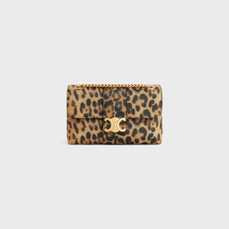 CELINE豹紋印花手提包，11萬5,000元。圖／Celine提供