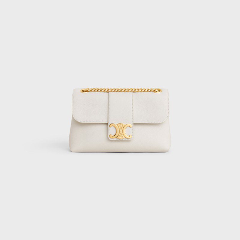 CELINE白色柔软牛皮革Teen Celine Victoire手提包，11万5,000元。图／Celine提供