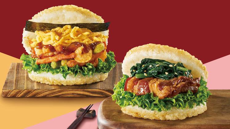 摩斯漢堡新推出「豚角煮珍珠堡」、「山海日珍珠堡」等新品。圖／摩斯漢堡提供