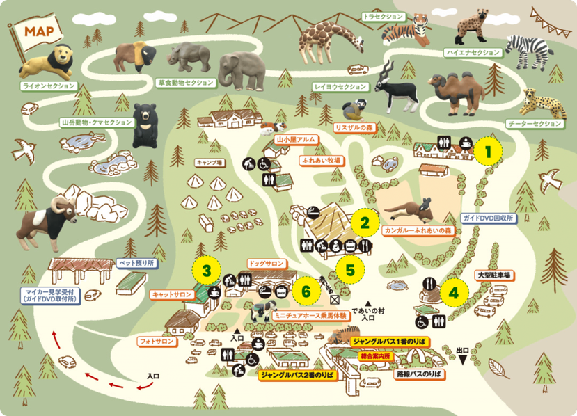 為九州自然動物公園地圖。 圖／486團購