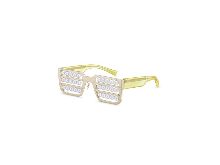 TASAKI balance luxe太陽眼鏡，金屬與醋酸鈦鑲嵌阿古屋珍珠，日幣220萬元。圖／TASAKI提供