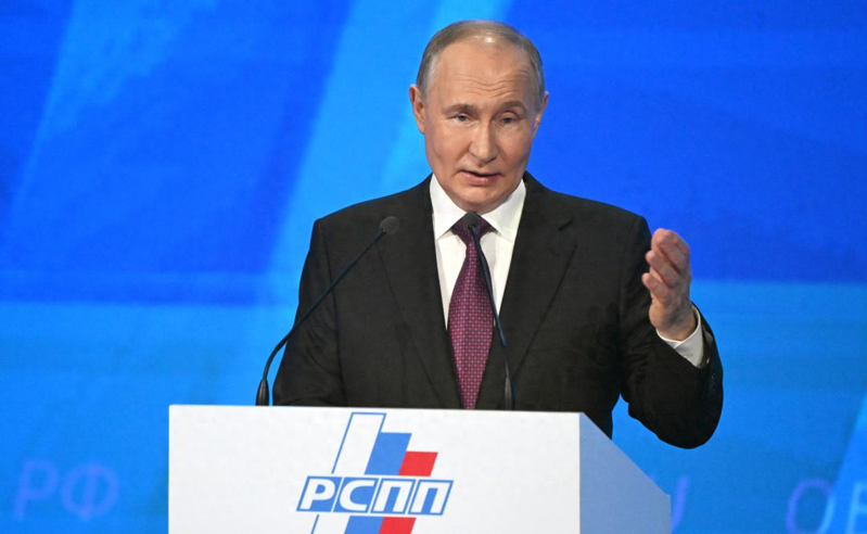 當地時間4月25日，俄羅斯總統普亭出席俄羅斯工業家和企業家聯盟的活動。  克里姆林宮網站