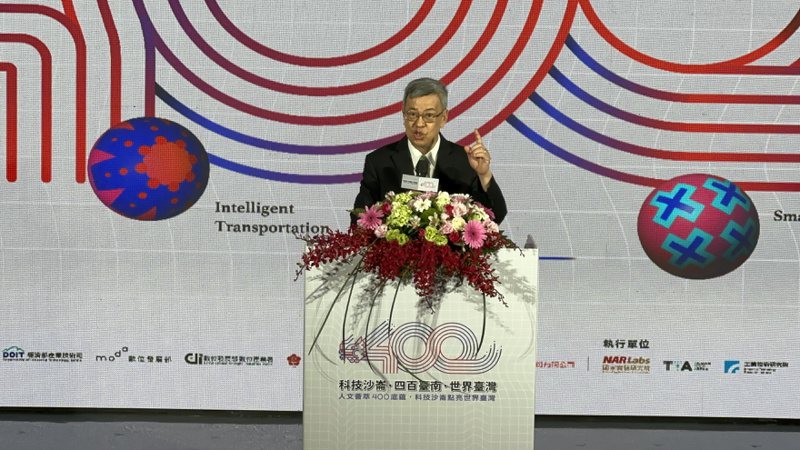 行政院长陈建仁出席「科技沙仑世界台湾」开幕。记者周宗祯／摄影