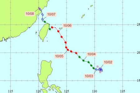 柯羅莎颱風。圖／中央氣象局