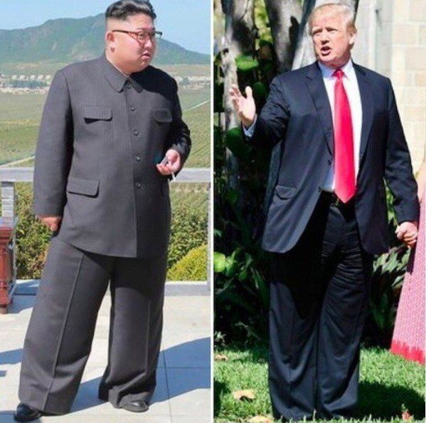 川金「重量級」高峰會 穿著共同處是超級寬褲