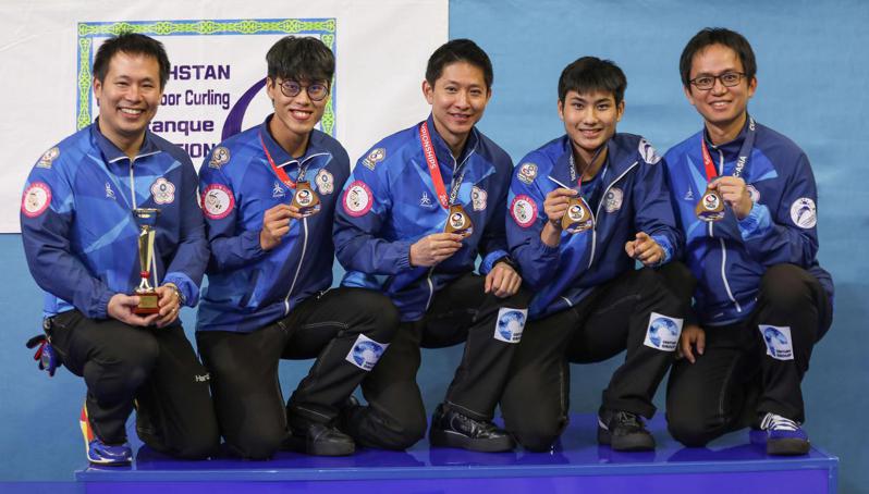 中華台北冰石壺男子代表隊取得明年1月份世錦賽資格賽的資格。(圖：中華台北冰石壺隊提供)
