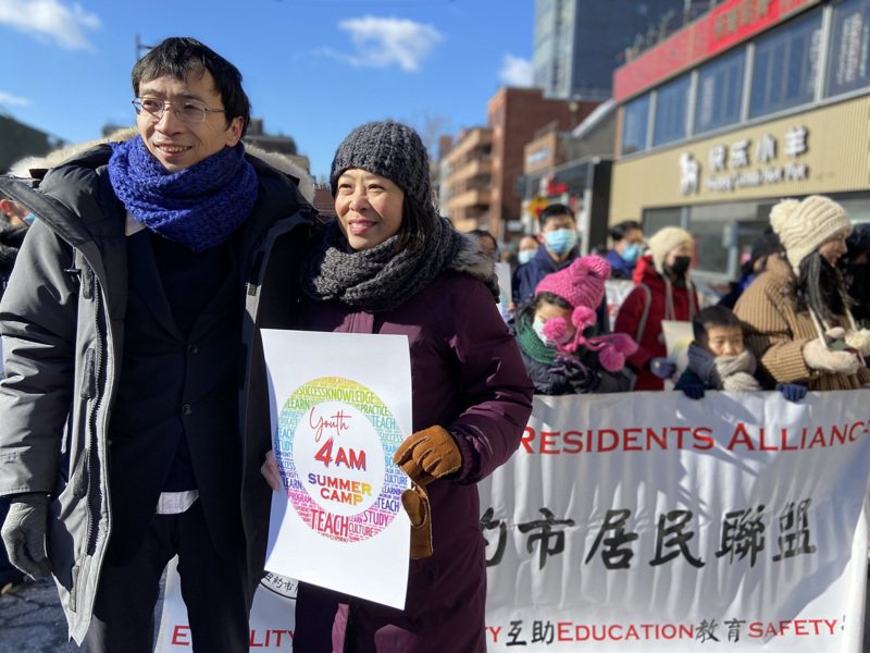 农历新年游行，纽约市居民联盟首次参与，展现华人学生风貌。(记者郑怡嫣/摄影)(photo:UDN)