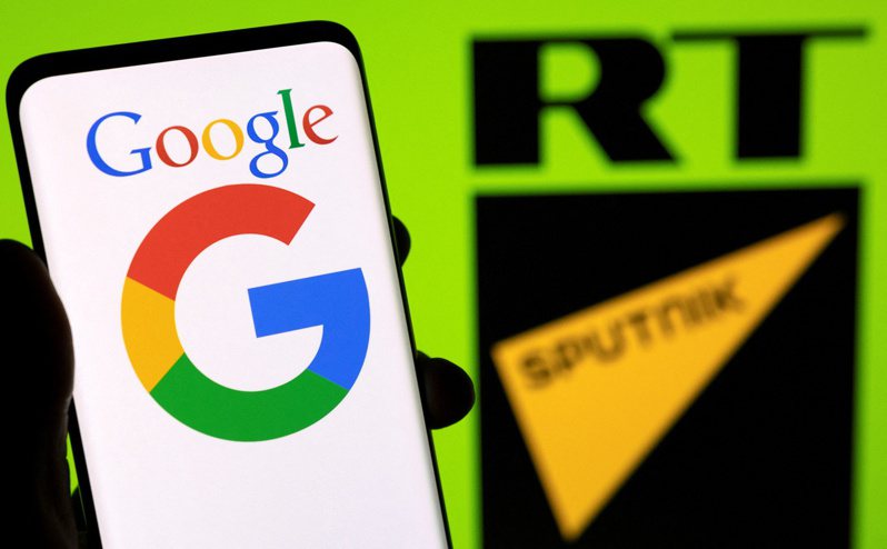 Google宣布暂停俄国国营媒体在该平台的营利活动。路透(photo:UDN)