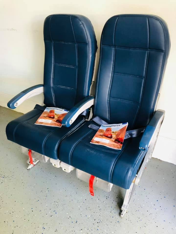 整理好的飞机座椅。（郑宇斌提供）(photo:UDN)