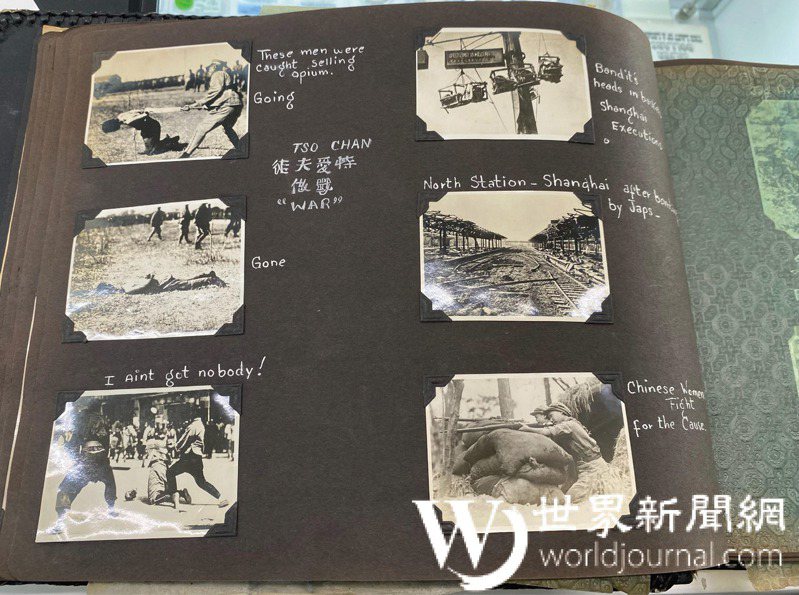 凯尔收到的相簿中，包括20多张疑为日军在中国暴行的照片。(凯尔提供)(photo:UDN)