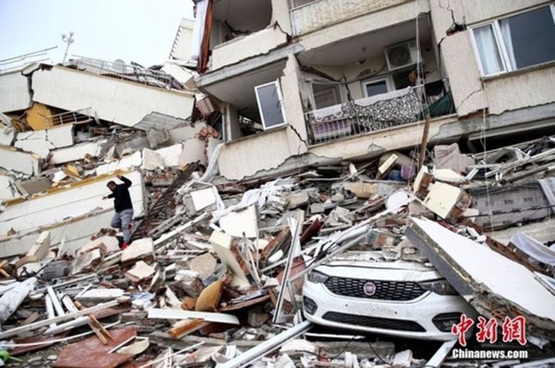 土耳其6日發生芮氏規模7.8地震。（取材自中新網）