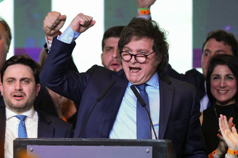 阿根廷總統當選人米雷伊。（美聯社）